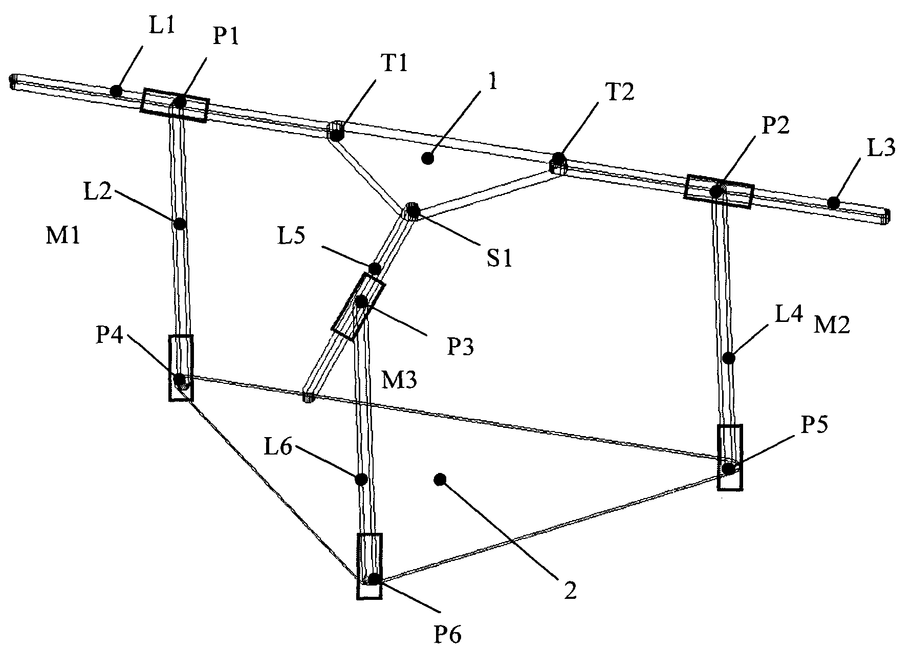 2-PPT and PPS spatial parallel robotic mechanism with three degrees of freedom (DOF)