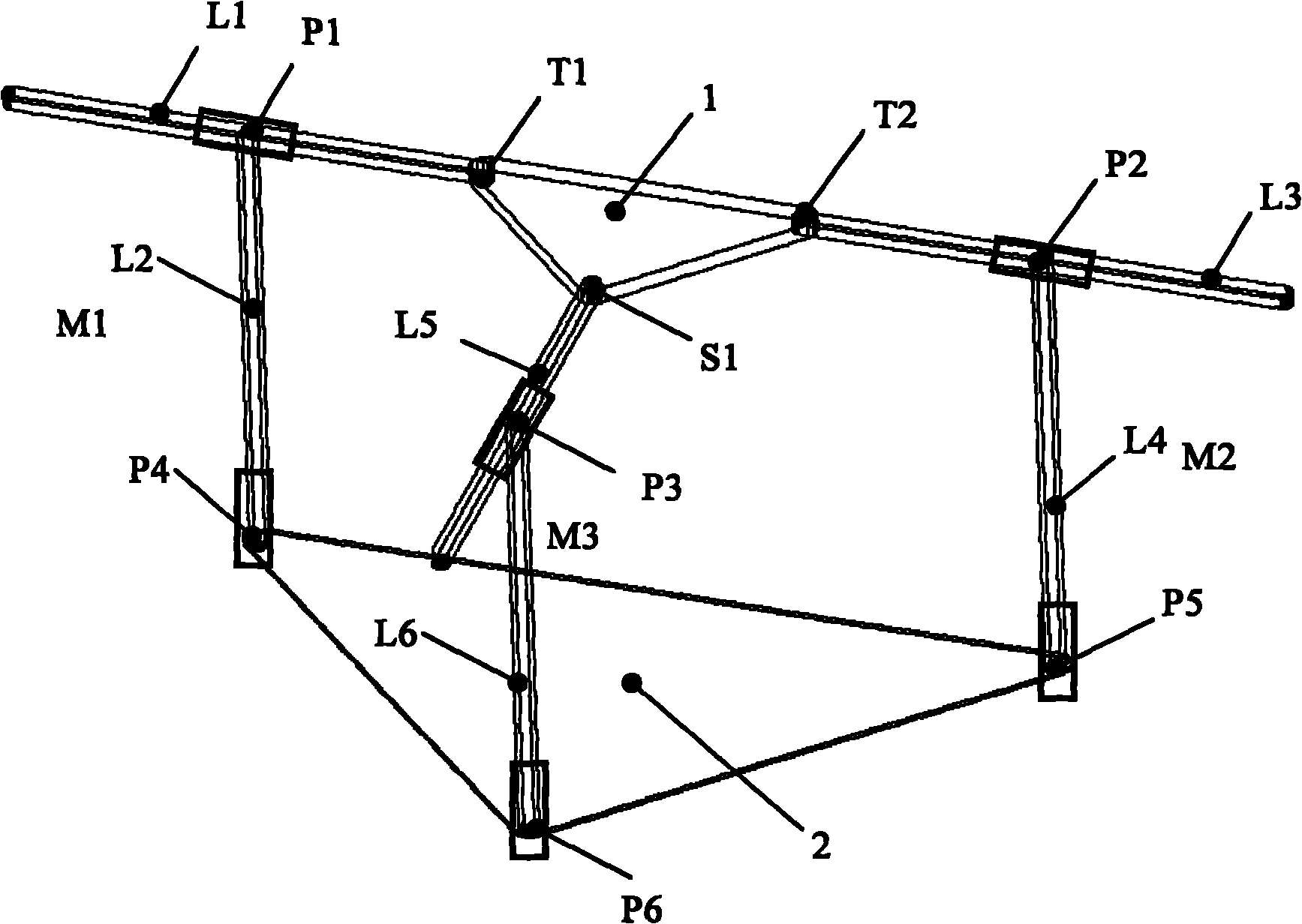 2-PPT and PPS spatial parallel robotic mechanism with three degrees of freedom (DOF)