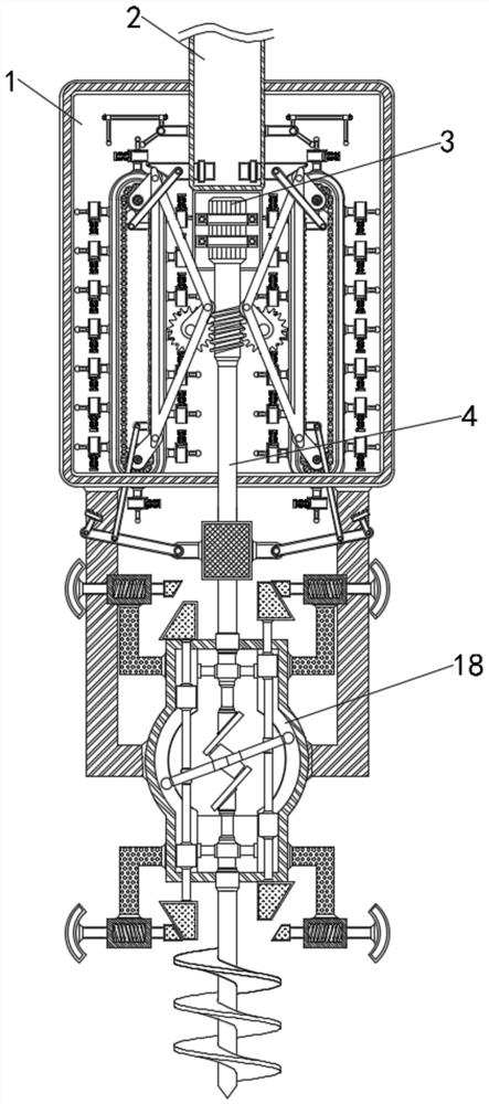 Desert tree planting device capable of automatically discharging and preventing collapse for ecological restoration