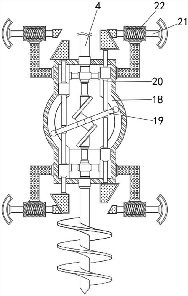 Desert tree planting device capable of automatically discharging and preventing collapse for ecological restoration