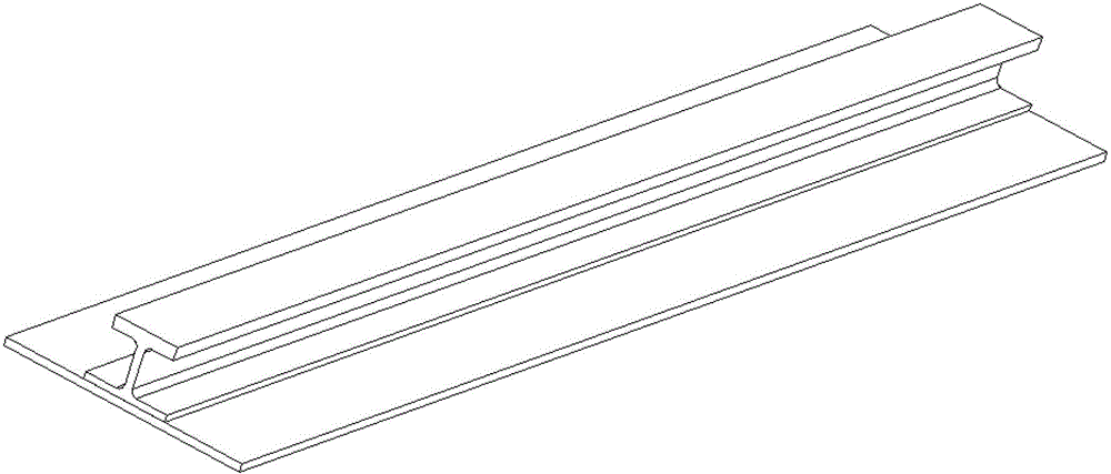 Die for integrally forming I-shaped reinforcement composite material wall plate