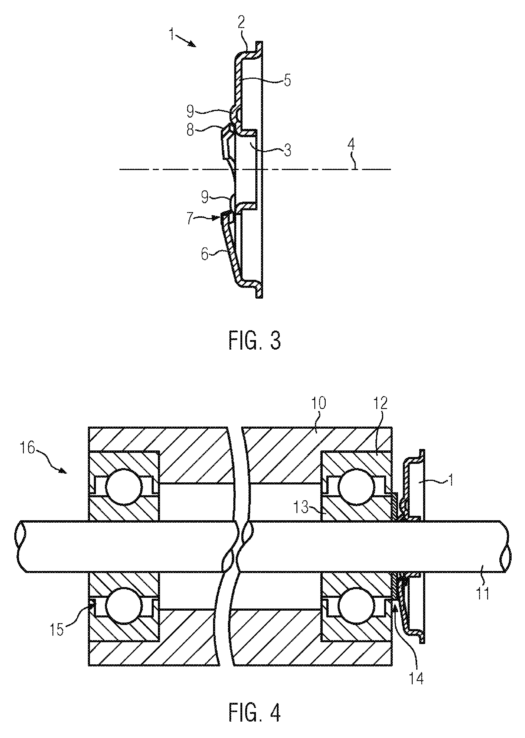 Spring washer and a bearing block including a spring washer