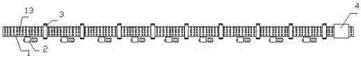 Forming device for multi-layer solid wood floor slab