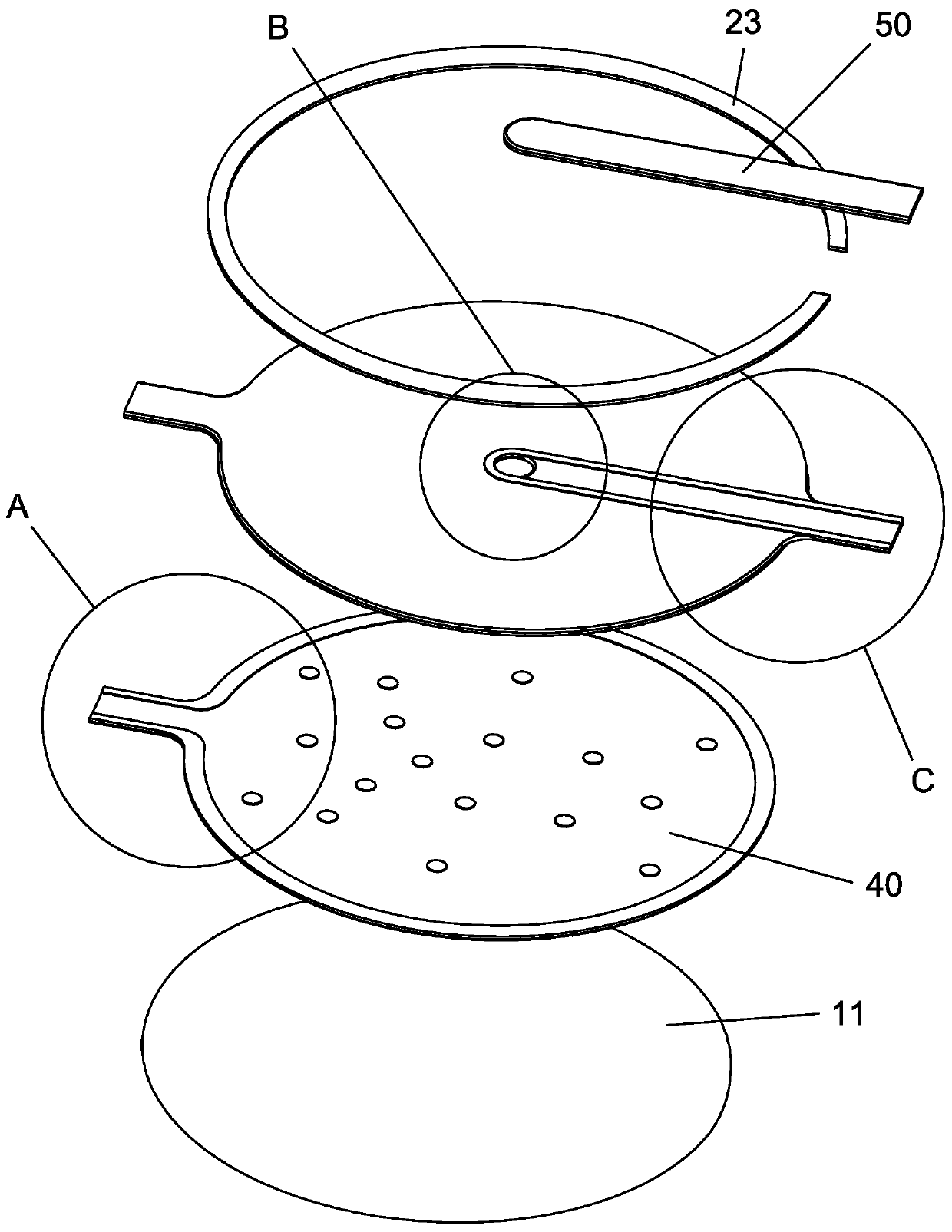 Ultrathin microwave radiofrequency ablation heat radiation plaster