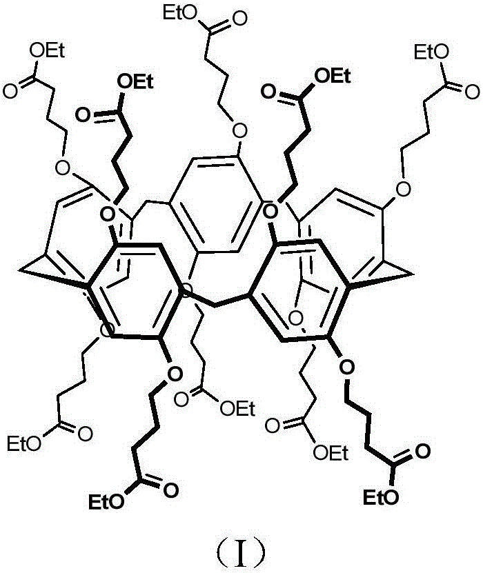 Method of adsorbing and separating palladium with high-molecular-based pillararene