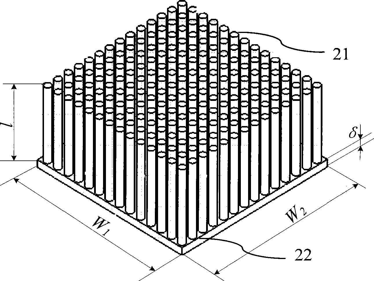 Radiator optimizing parameter confirming method and radiator with optimizing parameter