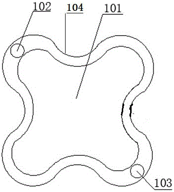 Three-cavity negative-pressure wound irrigation and drainage tube