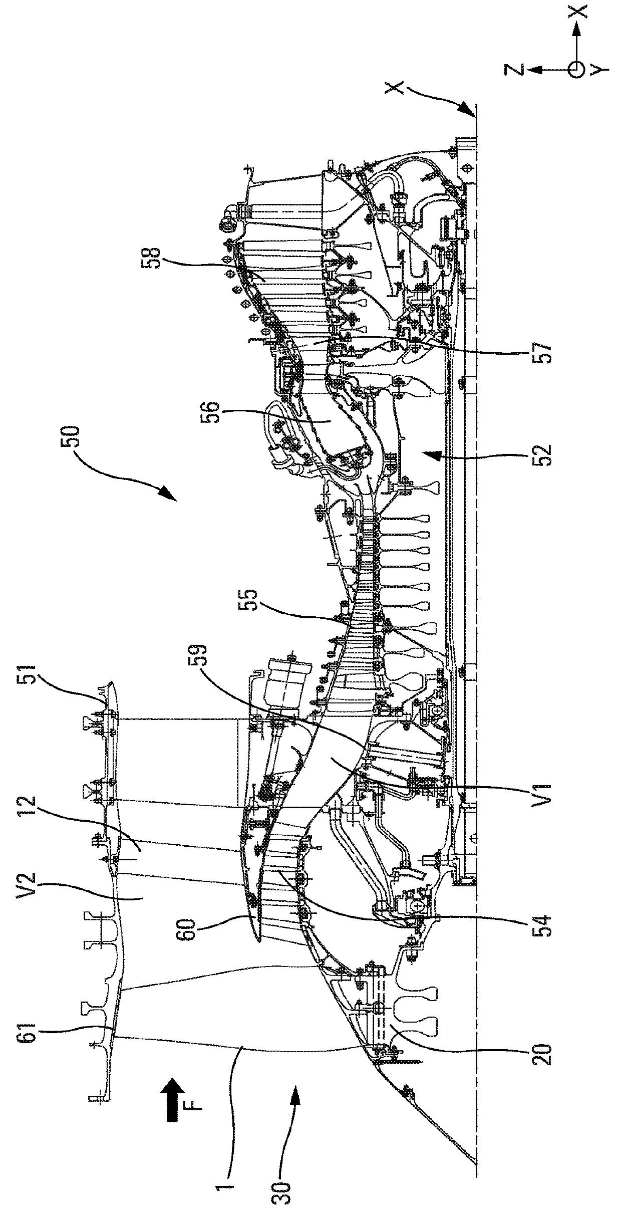 Assembly of turbine engine parts comprising a fan blade having an integrated platform, and corresponding turbine engine