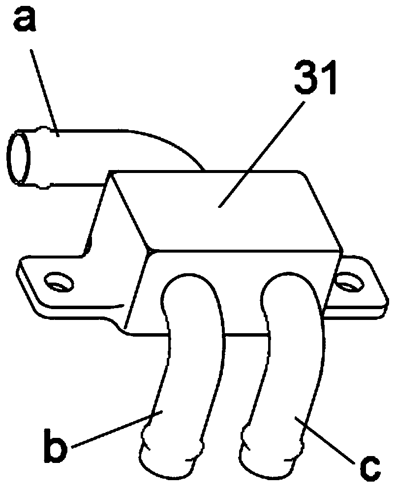 Buffer distribution box, dual-motor cooling system and electric automobile