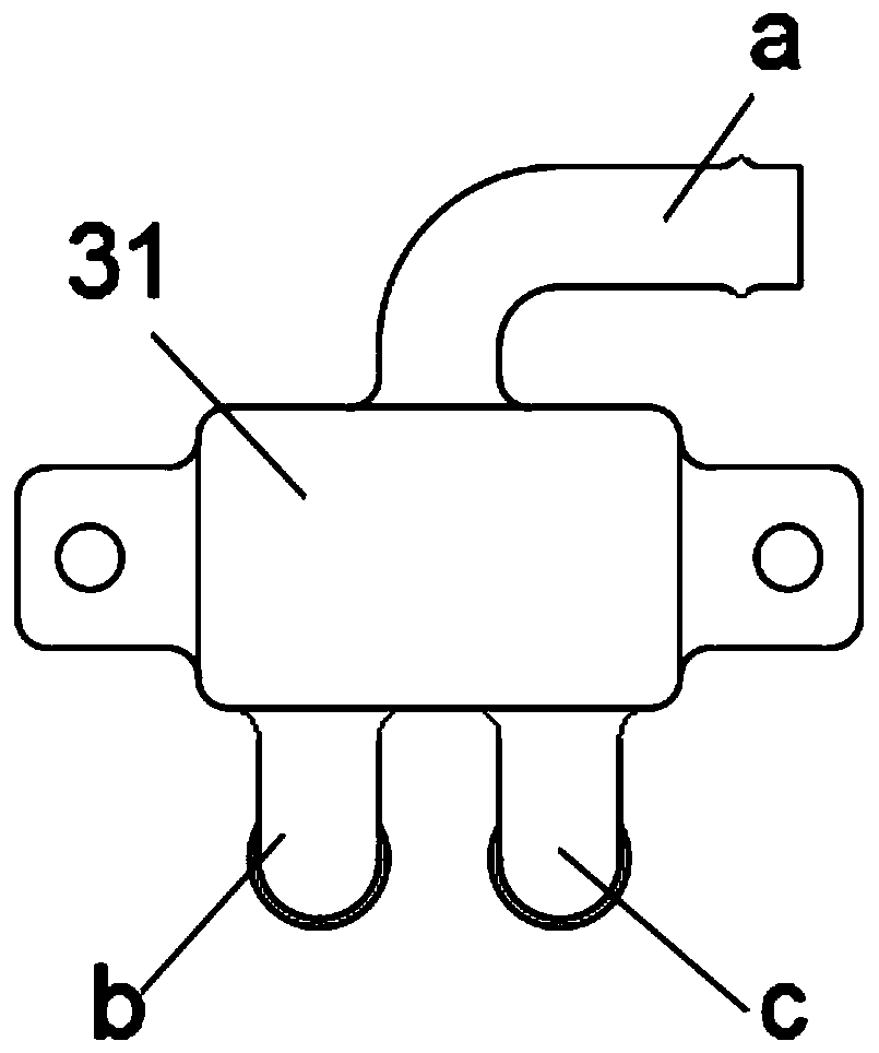 Buffer distribution box, dual-motor cooling system and electric automobile