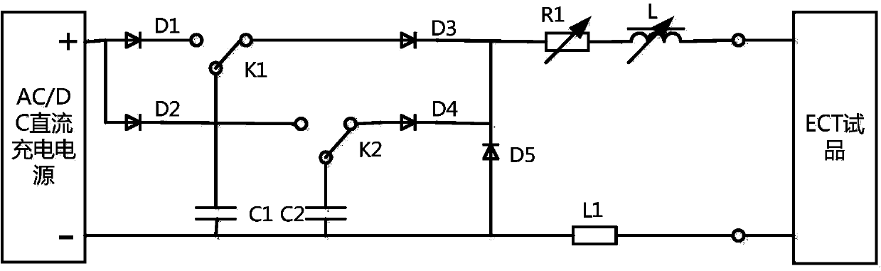 Large-current transient state characteristic detection device of electronic current transformer