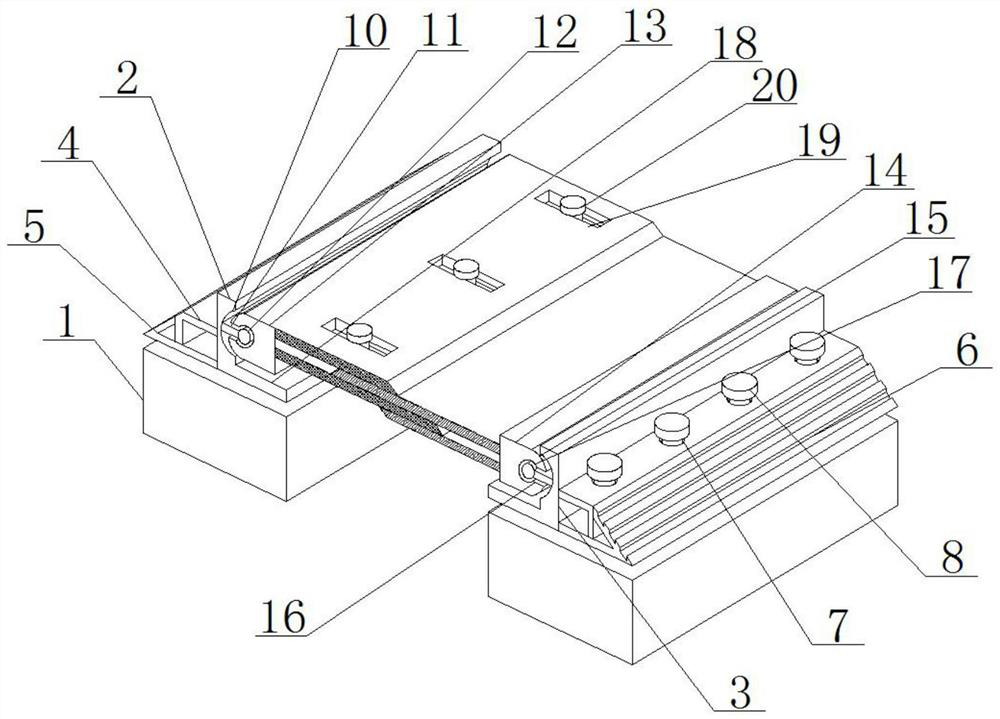 A building construction expansion joint structure