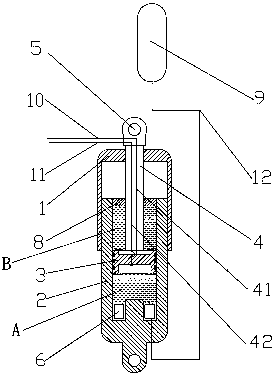 Energy feedback shock absorber