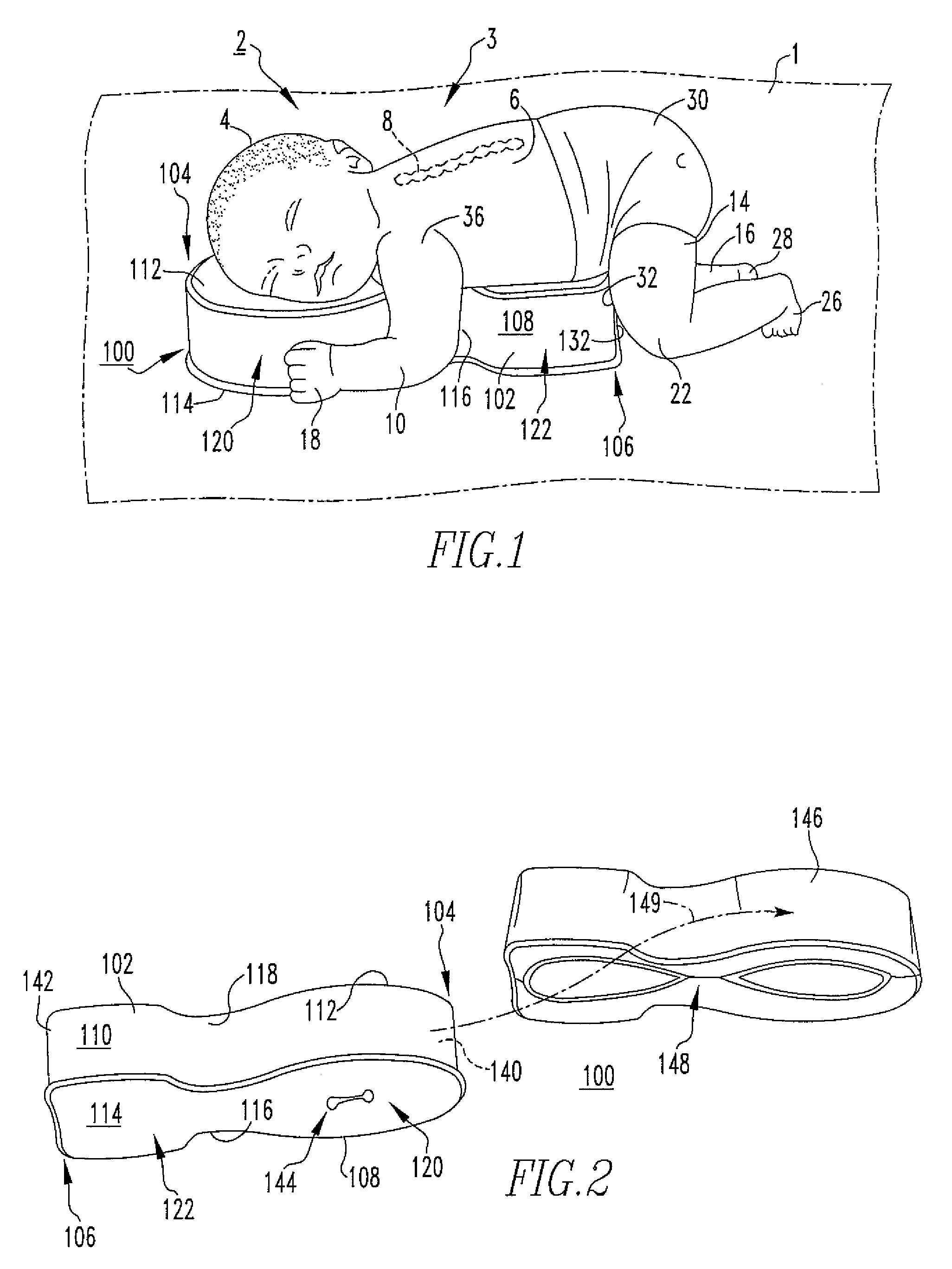 Infant positioning system and prone positioning apparatus therefor