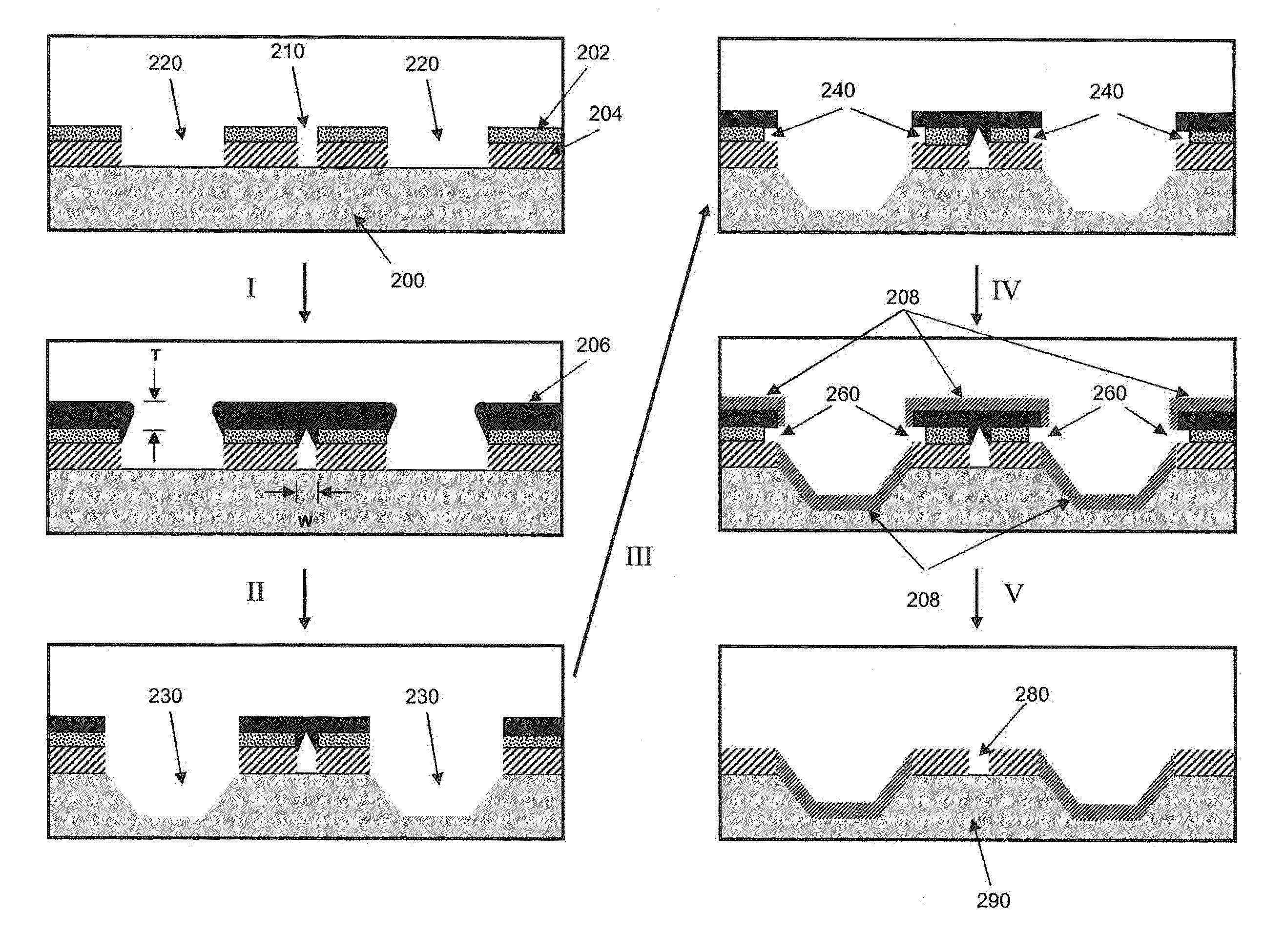 Micromirror arrays having self aligned features