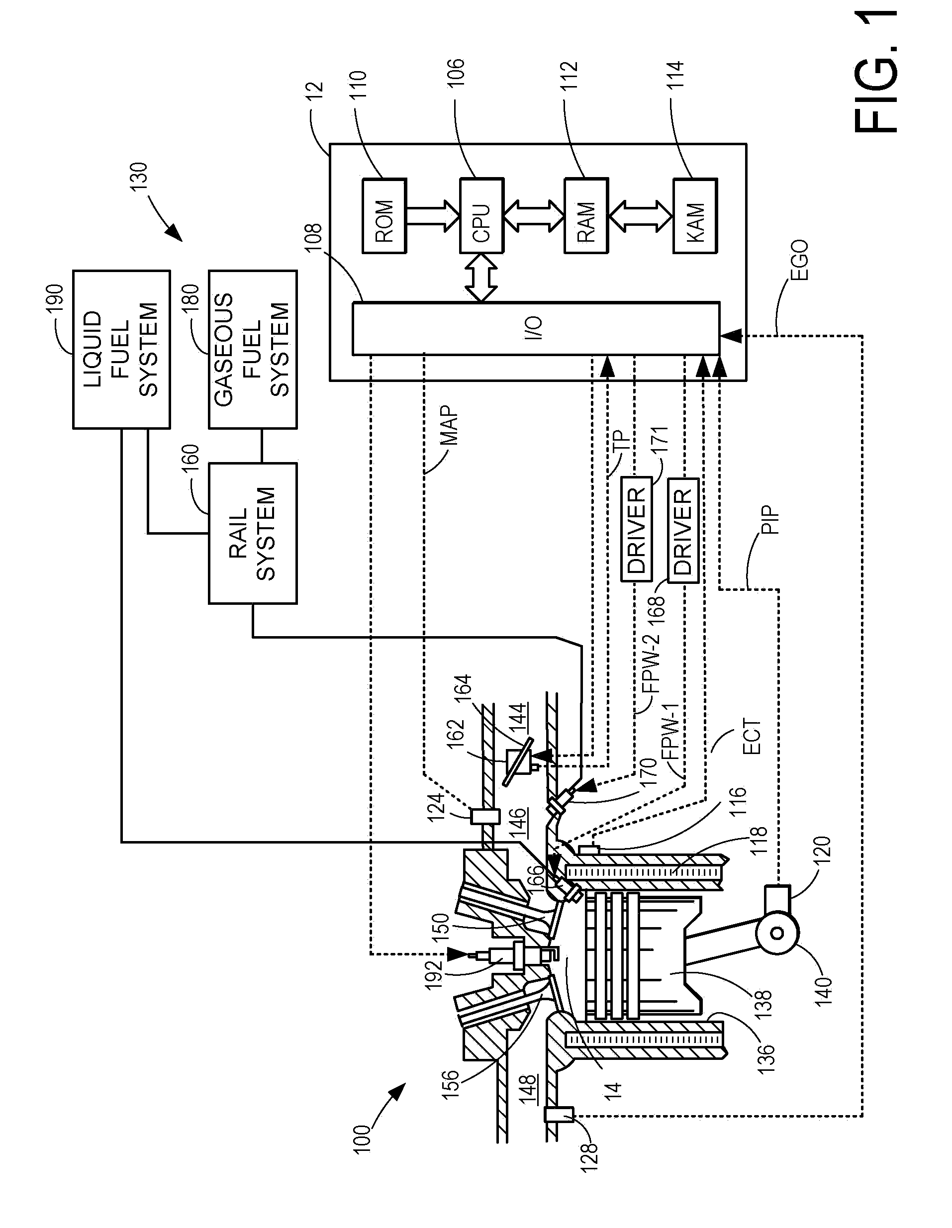 Engine with gaseous and/or liquid fuel injector