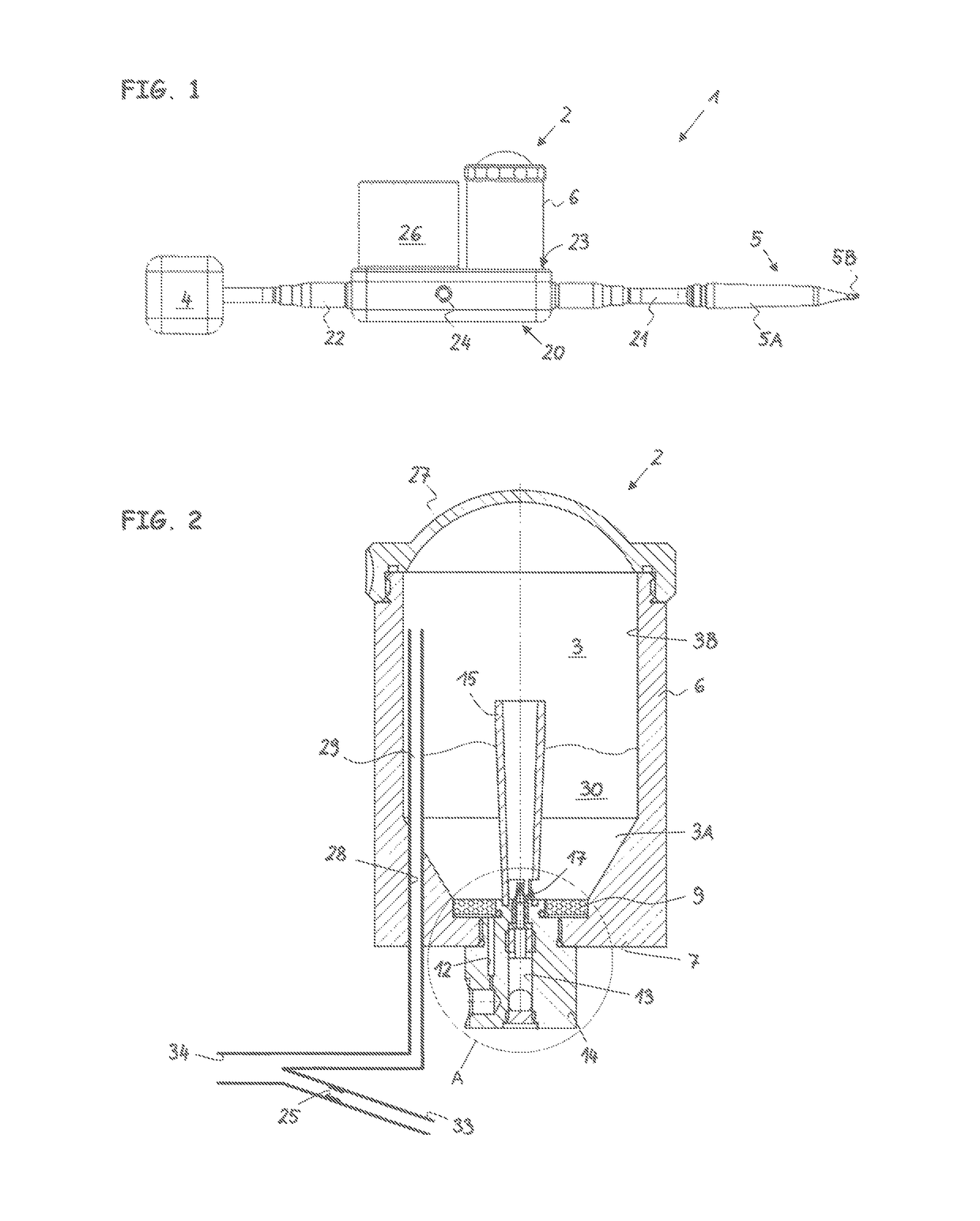 Medical or dental device for dispensing a powdered medium