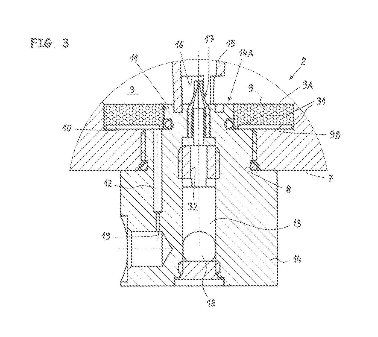 Medical or dental device for dispensing a powdered medium