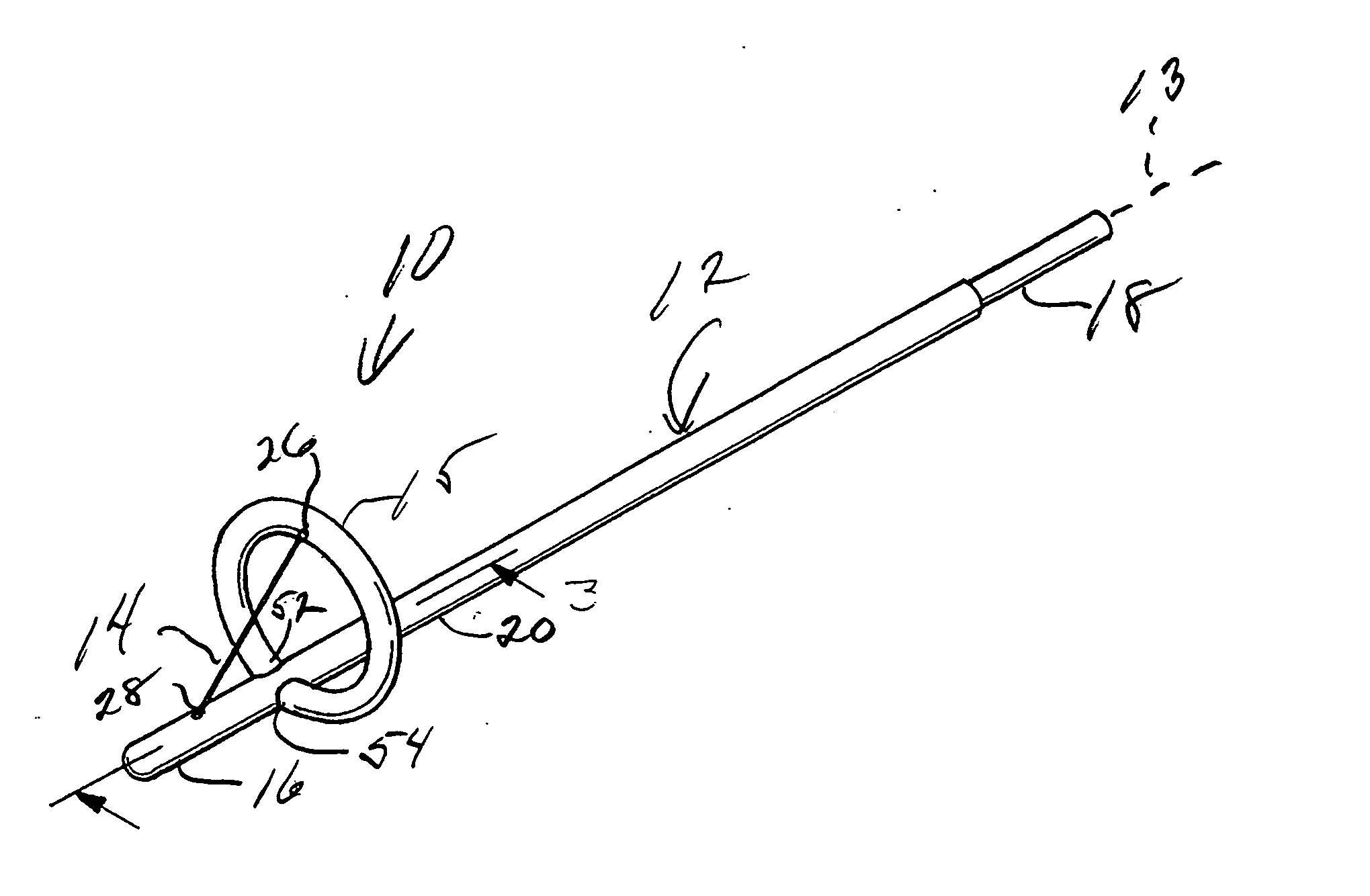 Instrument for electrosurgical excision procedure for the uterine cervix