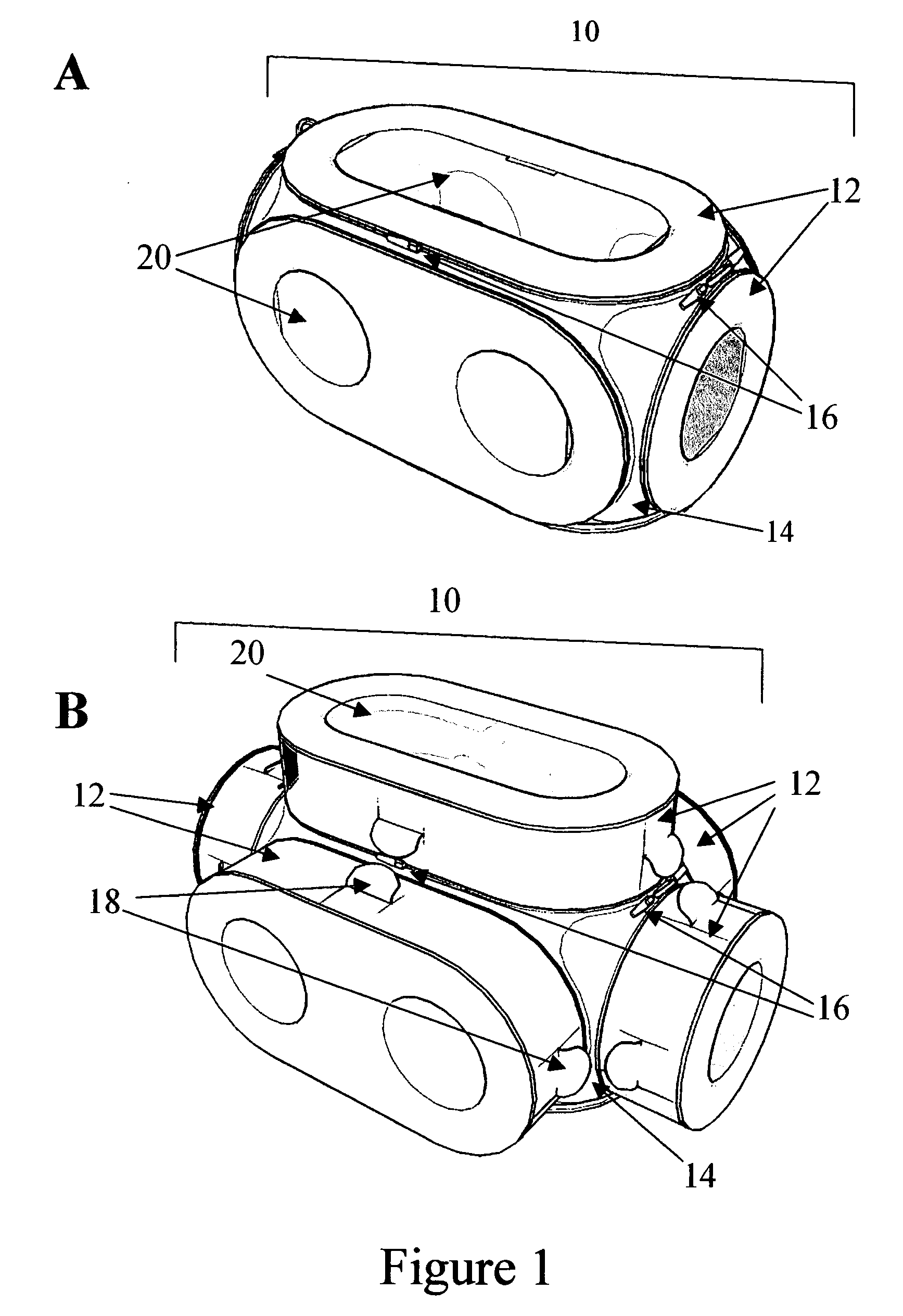 Pet carrier with reversibly expandable/collapsible sections