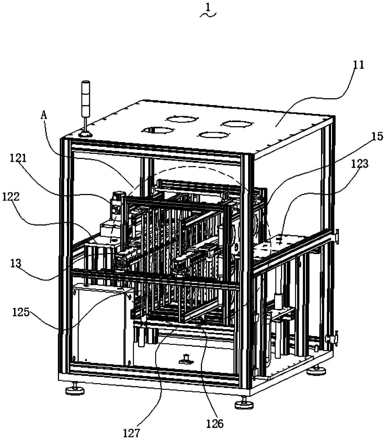 Large-size cooling buffer-storage machine