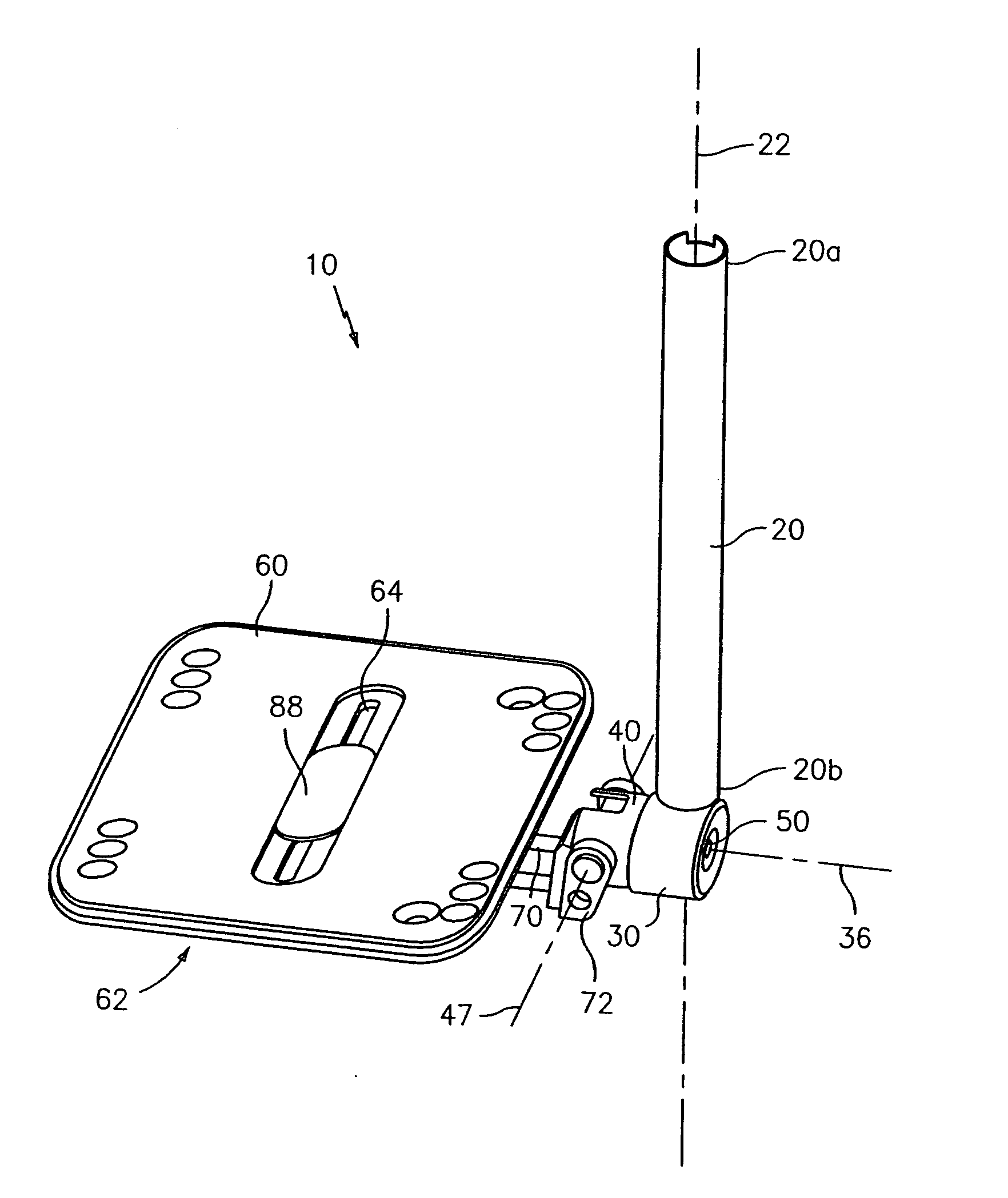 Mount for a wheelchair footrest