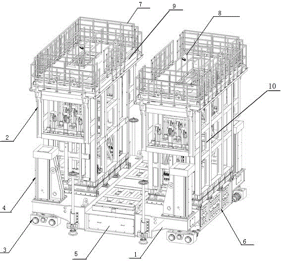 Combined type ship stern operating platform