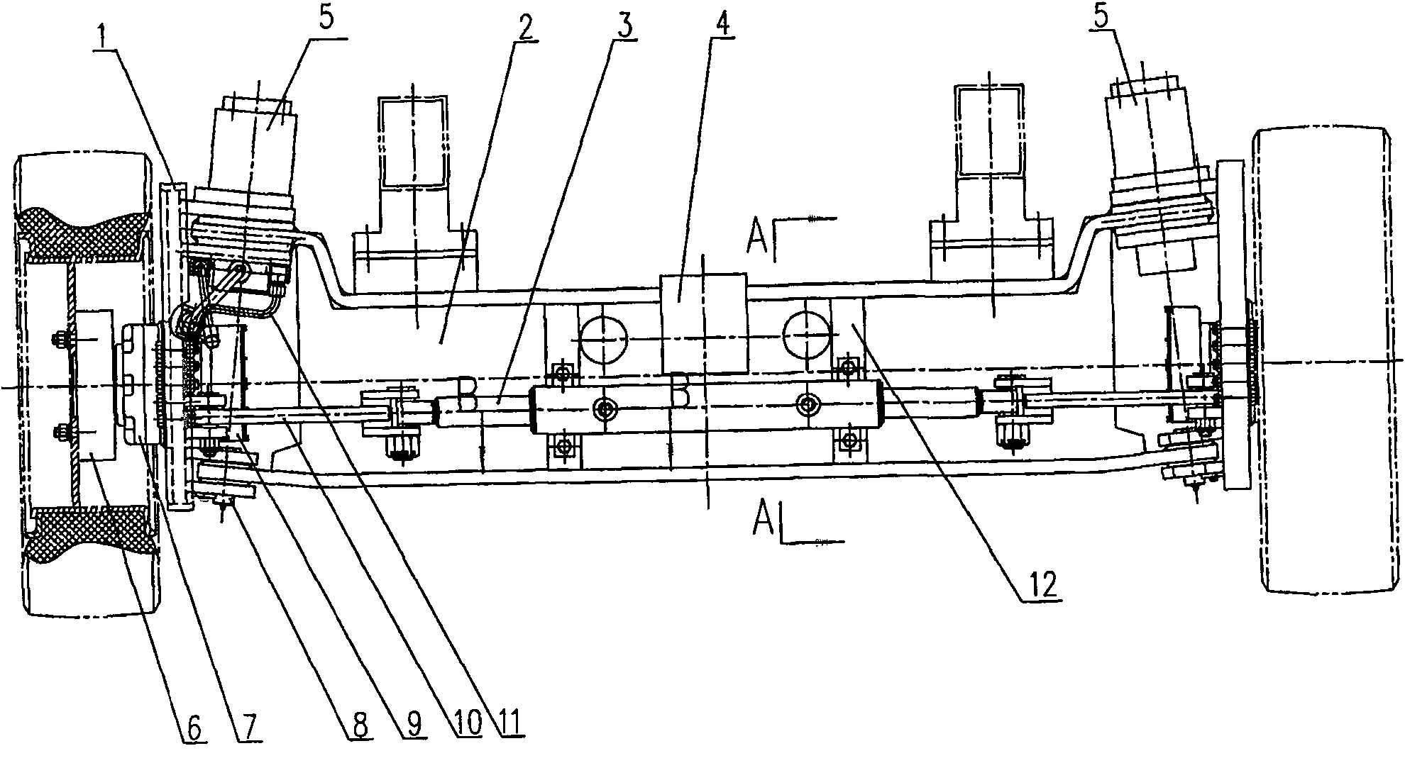 Vehicle complete fluid pressure turning drive bridge