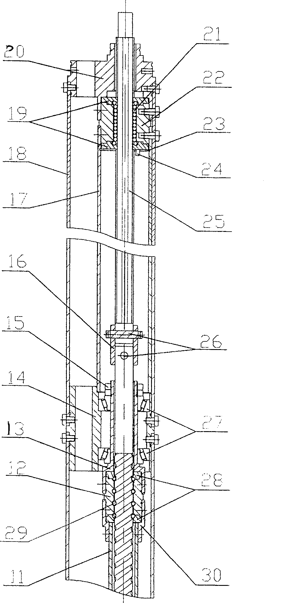 Straight line driving reciprocating rotation screw pump