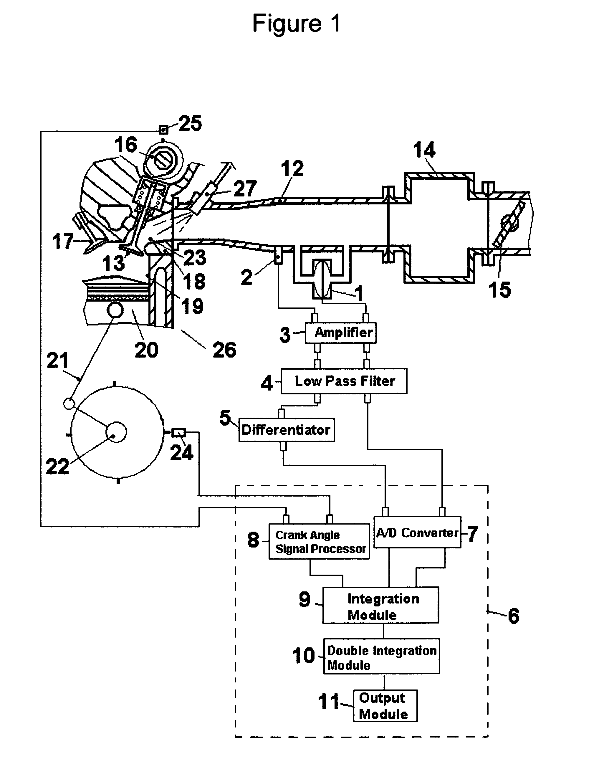 Engine suction air flow rate measuring device