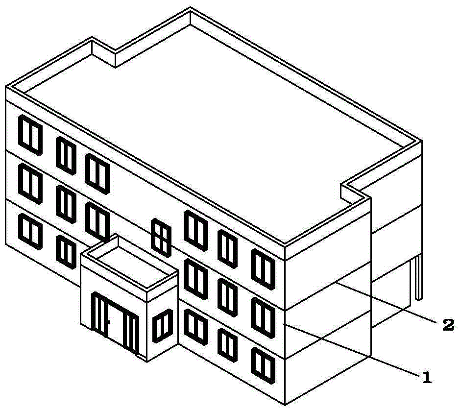 Embedded steel structure assembling residence