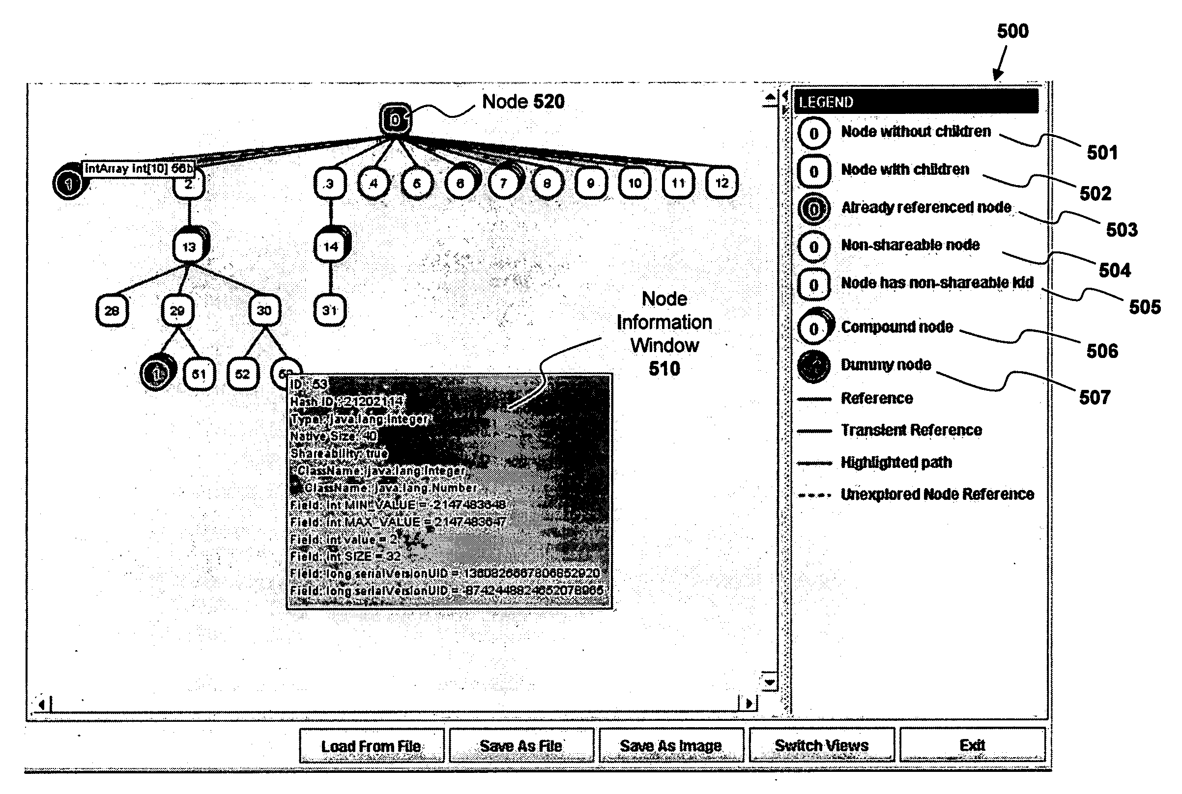 Graphical user interface system and method for presenting objects