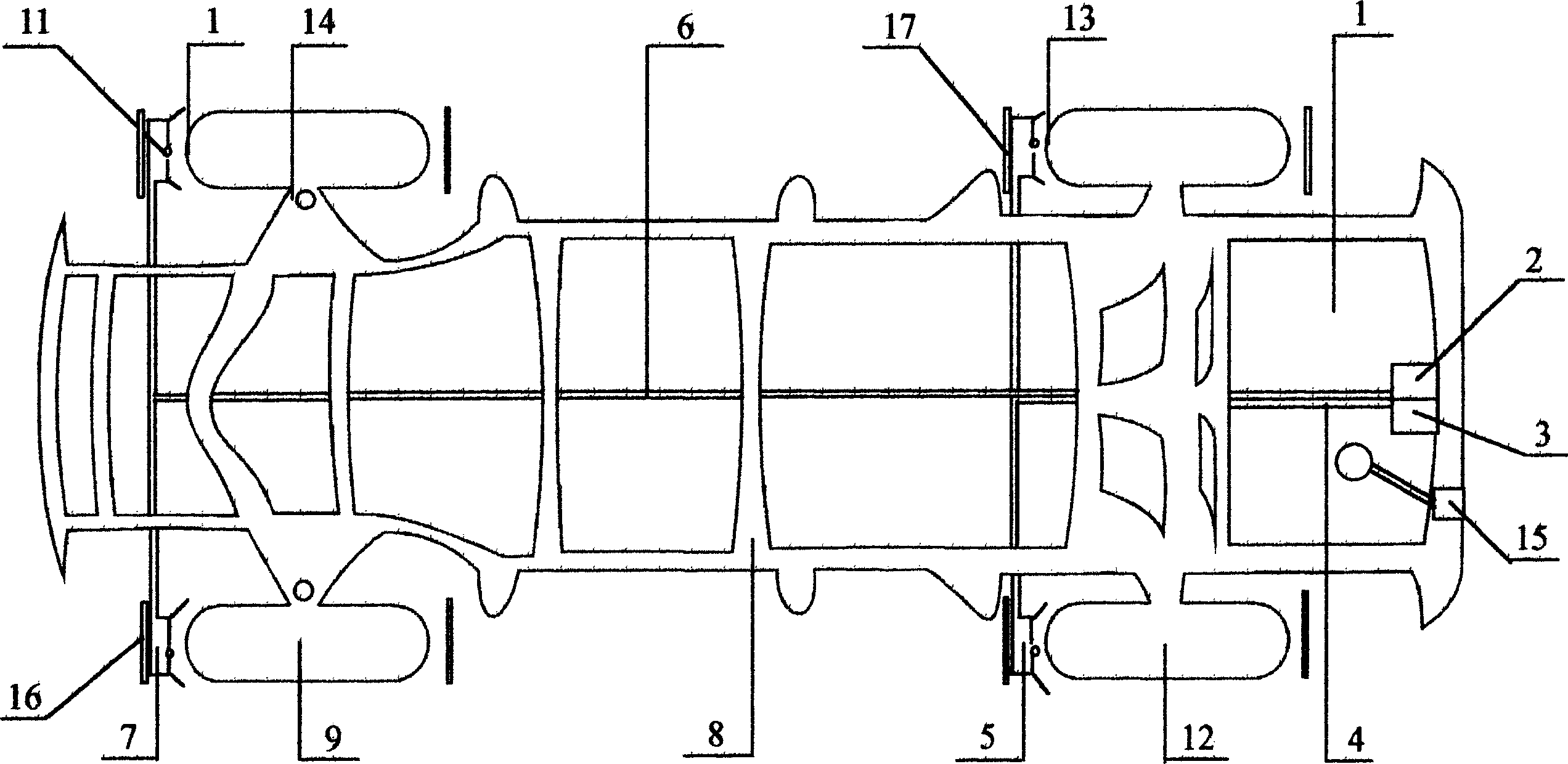 Temperature reducing device for vehicle tire