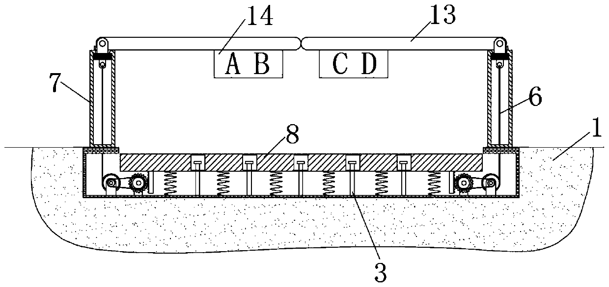 Automobile overload detecting device for bridge