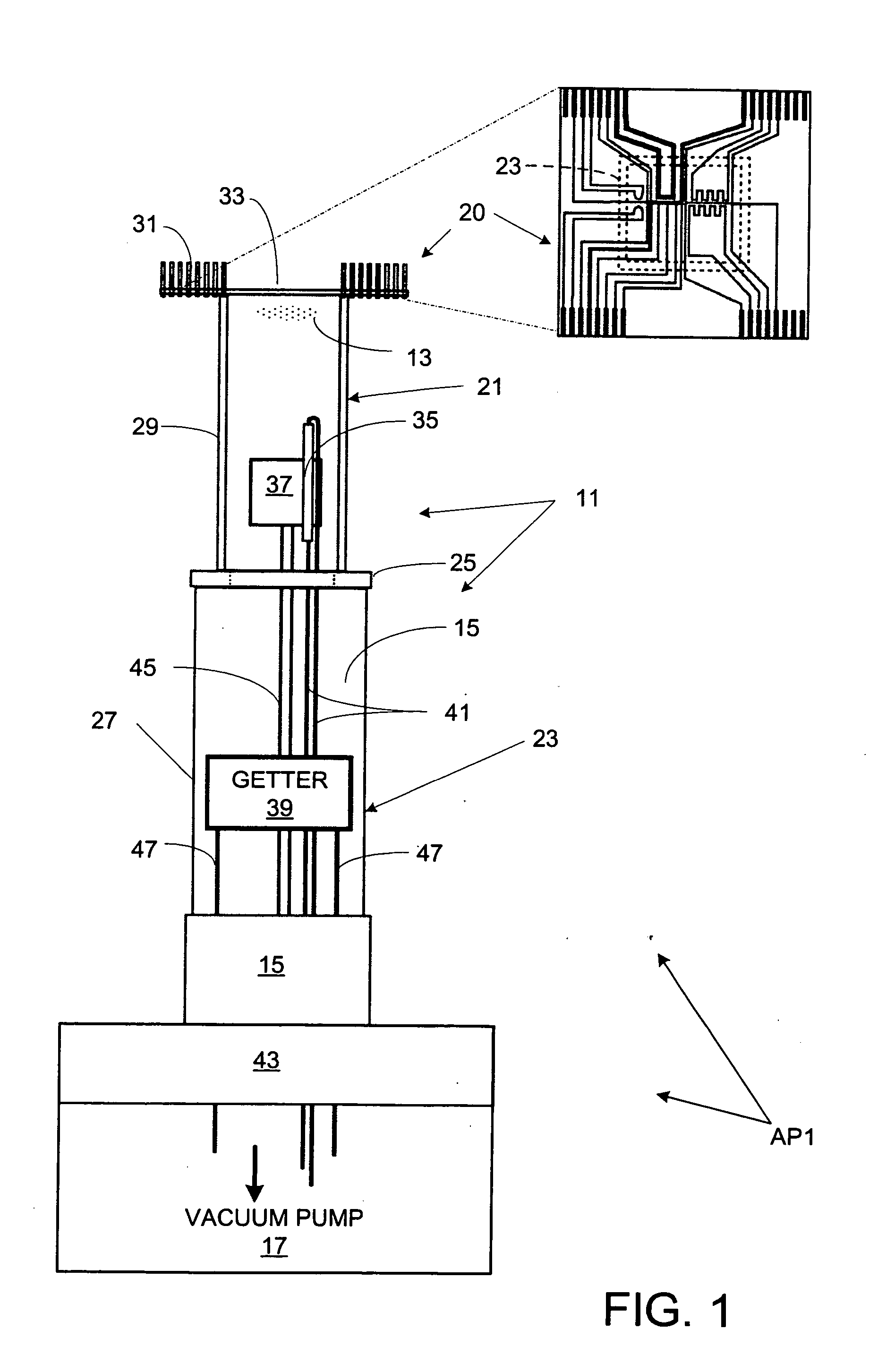 Cold atom system with atom chip wall