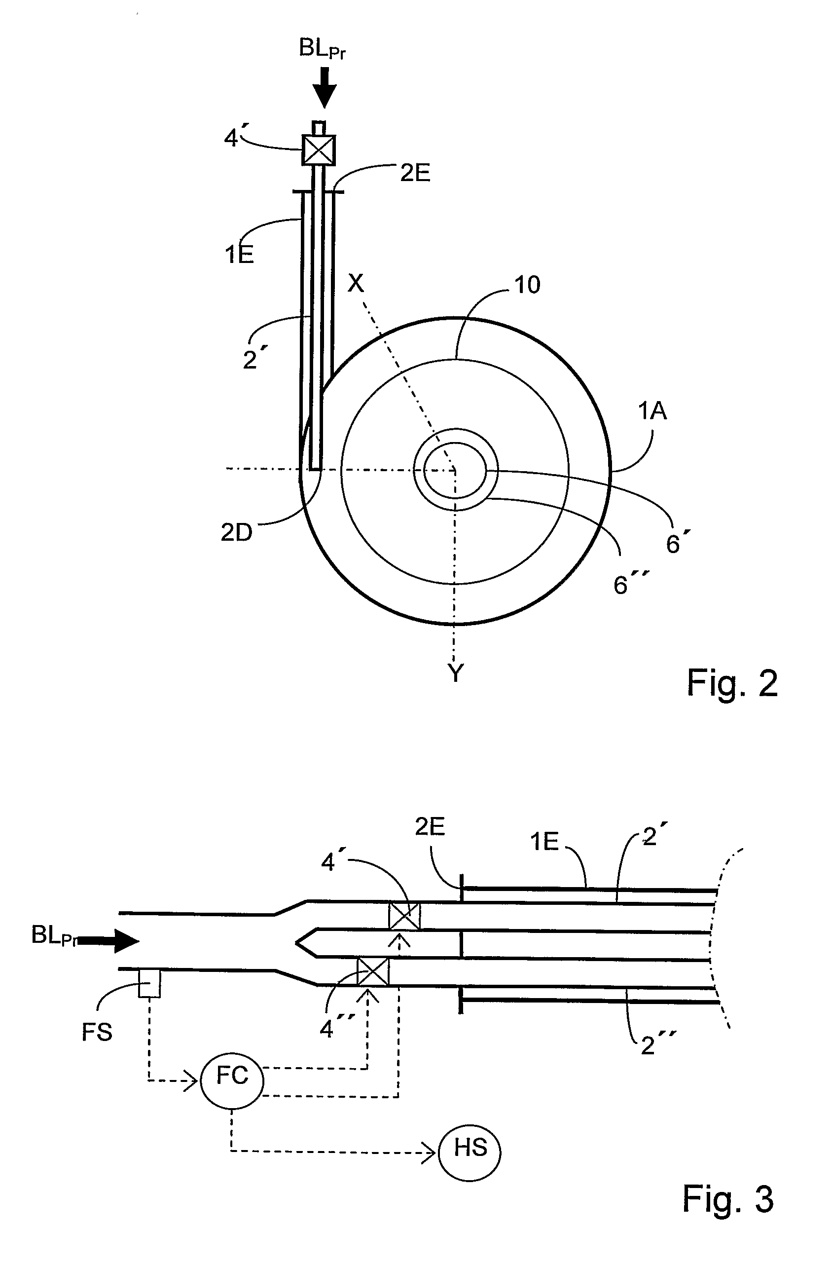 Cyclone with improved separation of gas from gas laden liquid streams also at reduced flow volumes