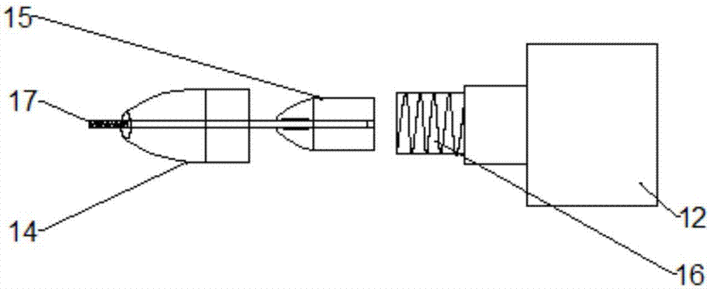 Drilling machine blind hole automatic tapping device used for wood floor machining