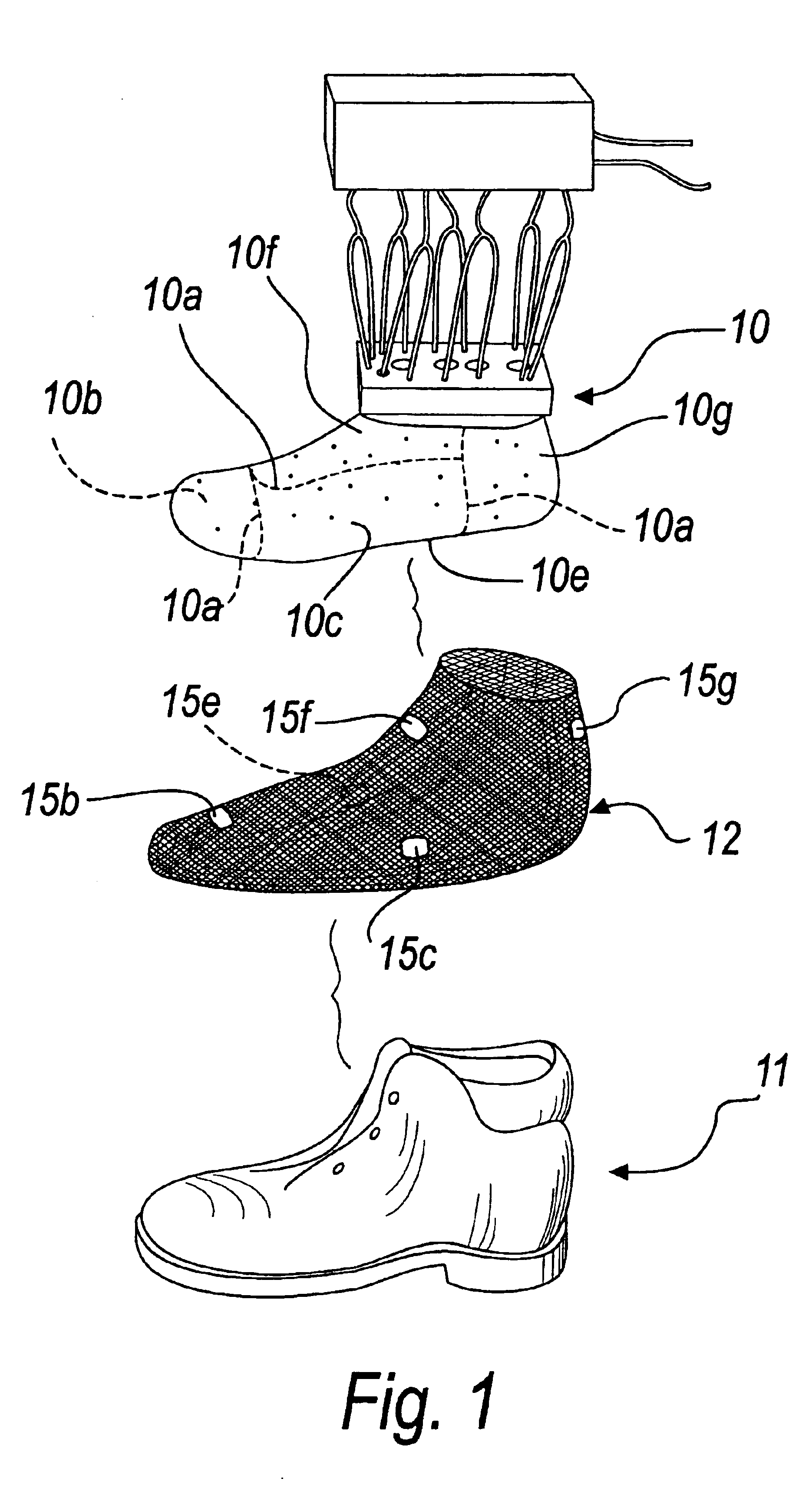 Apparatus for measuring the breathability and comfort of a shoe