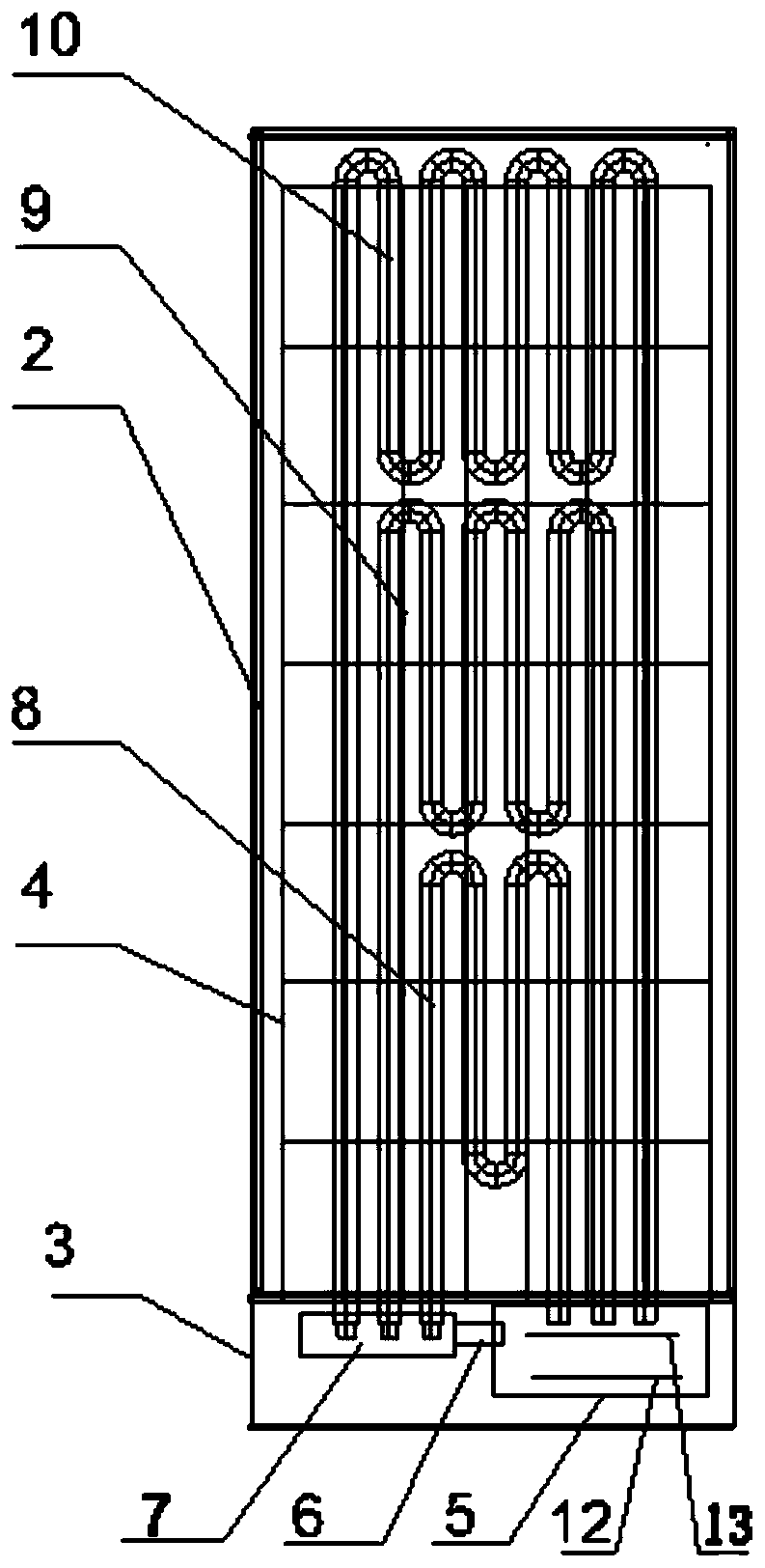 An air-heating circulation heating type quicksand bed