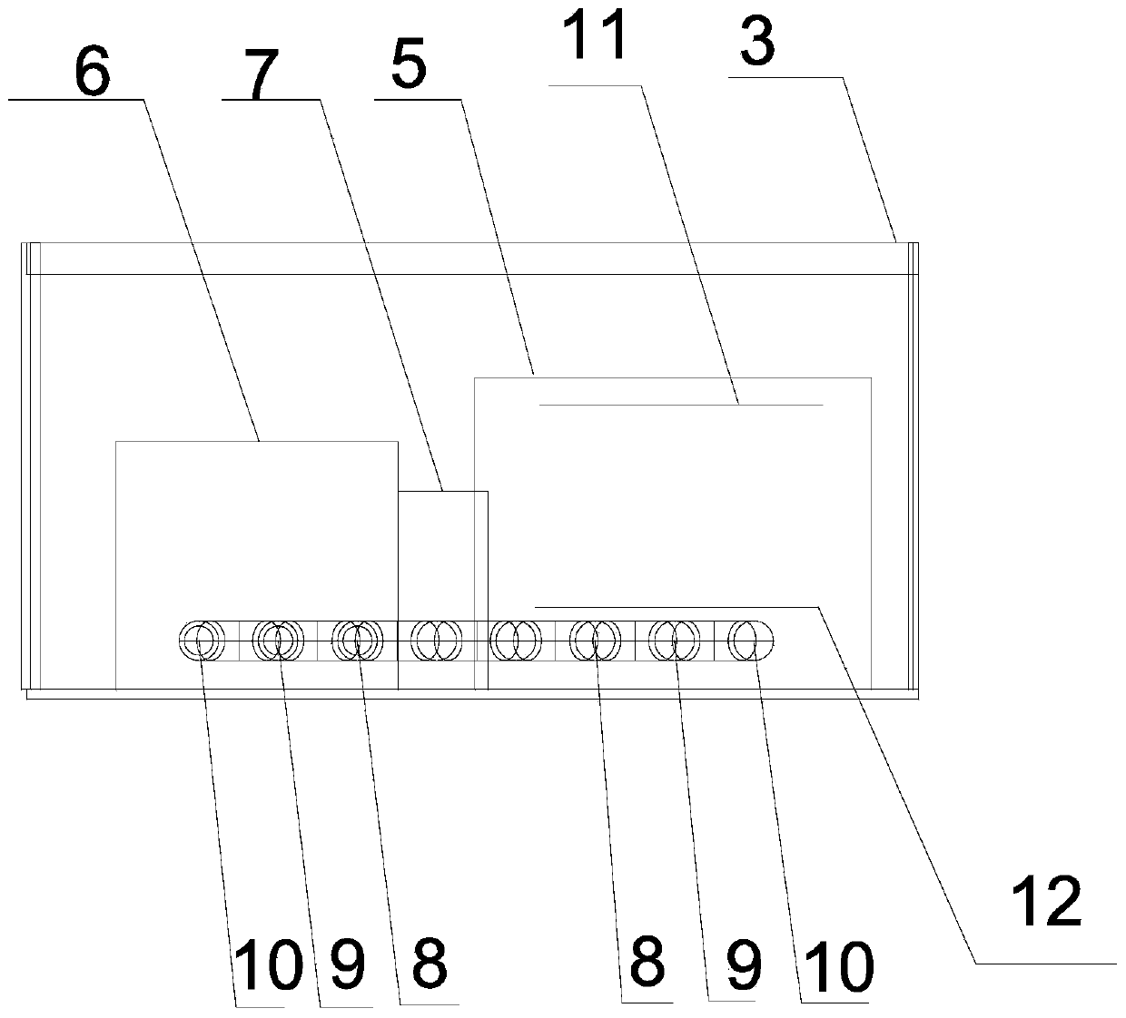 An air-heating circulation heating type quicksand bed