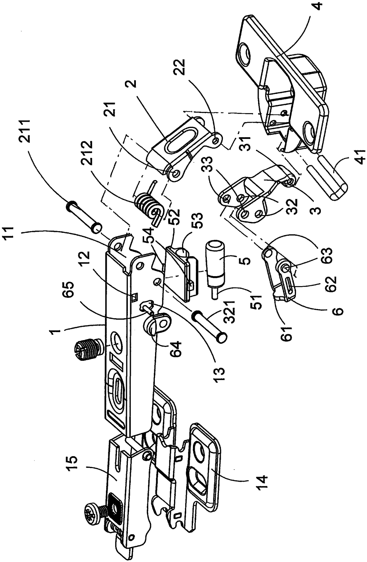 Controllable damper and hinge structure easy and convenient to assemble