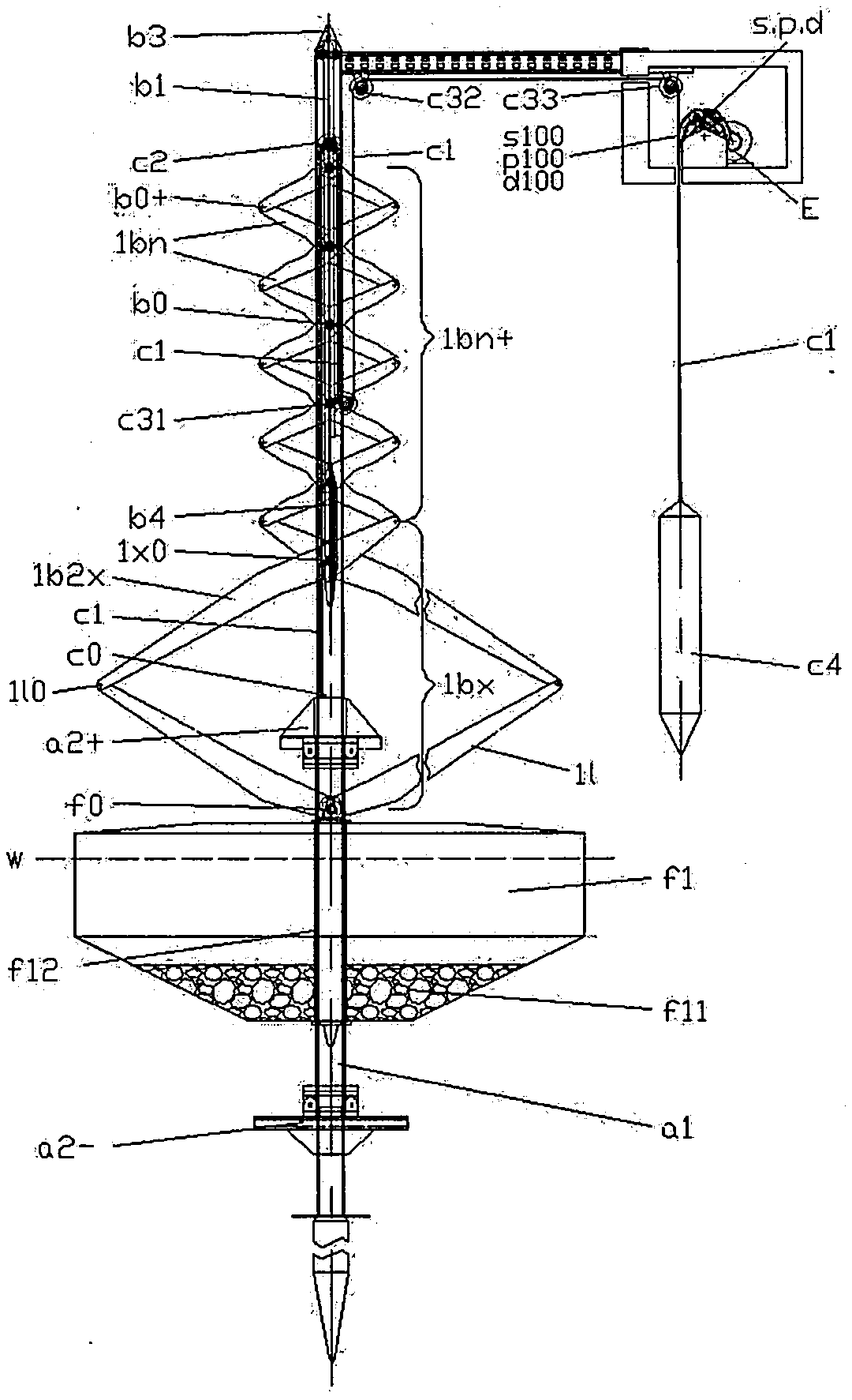 Buoyancy kinetic energy power generation device