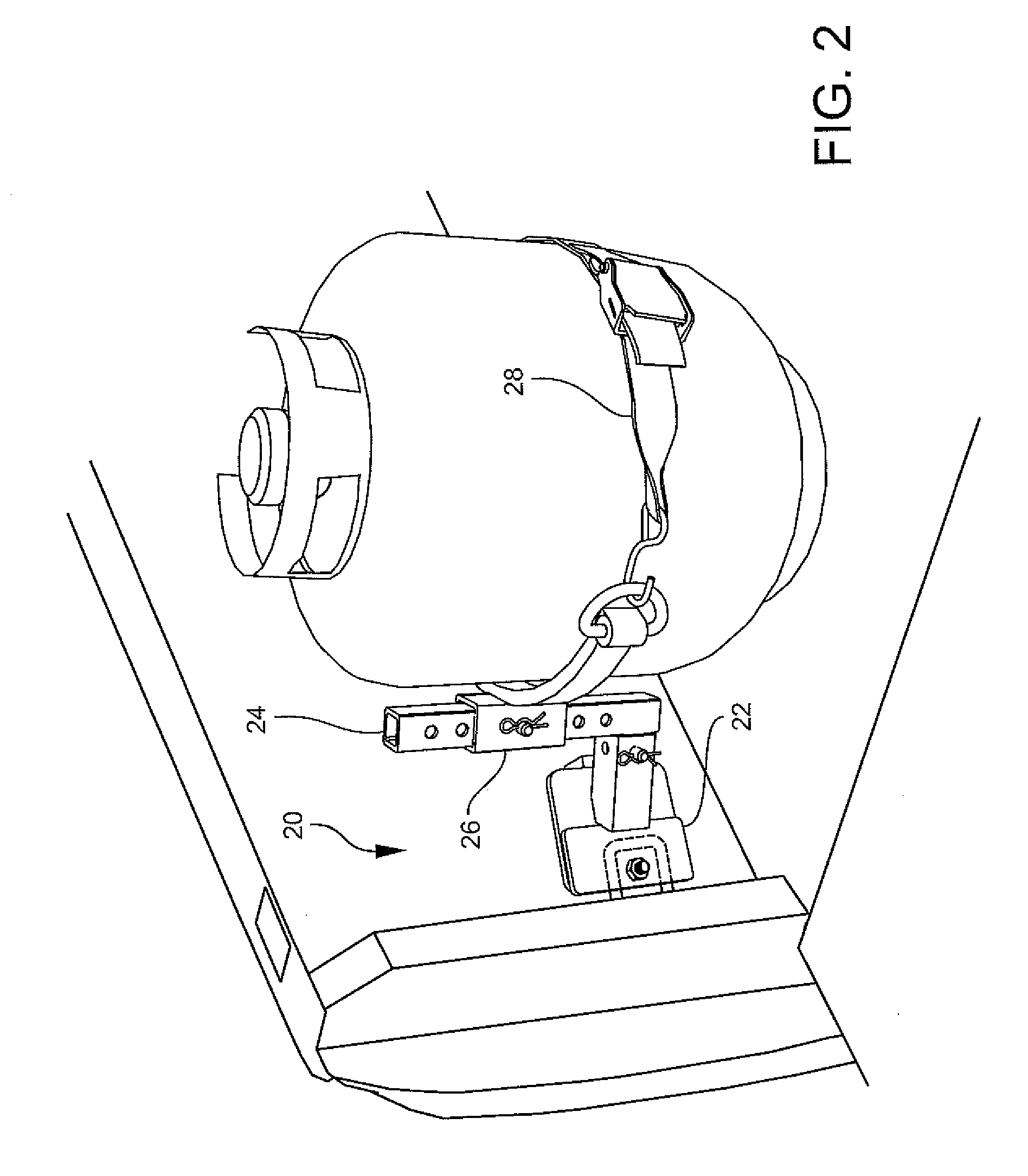 Universal propane tank transport bracket for pickup trucks