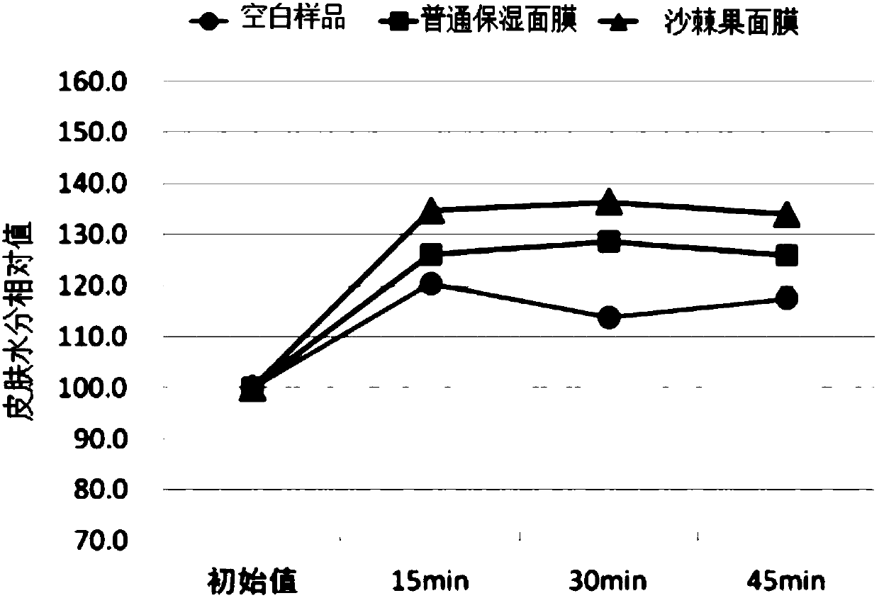 Fructus hippophae moisturizing repairing mask and preparation method thereof