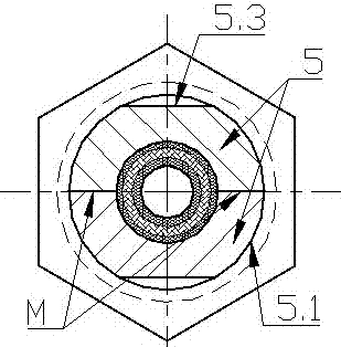 Pressure hose, connecting parts used in conjunction with it and combination of the two