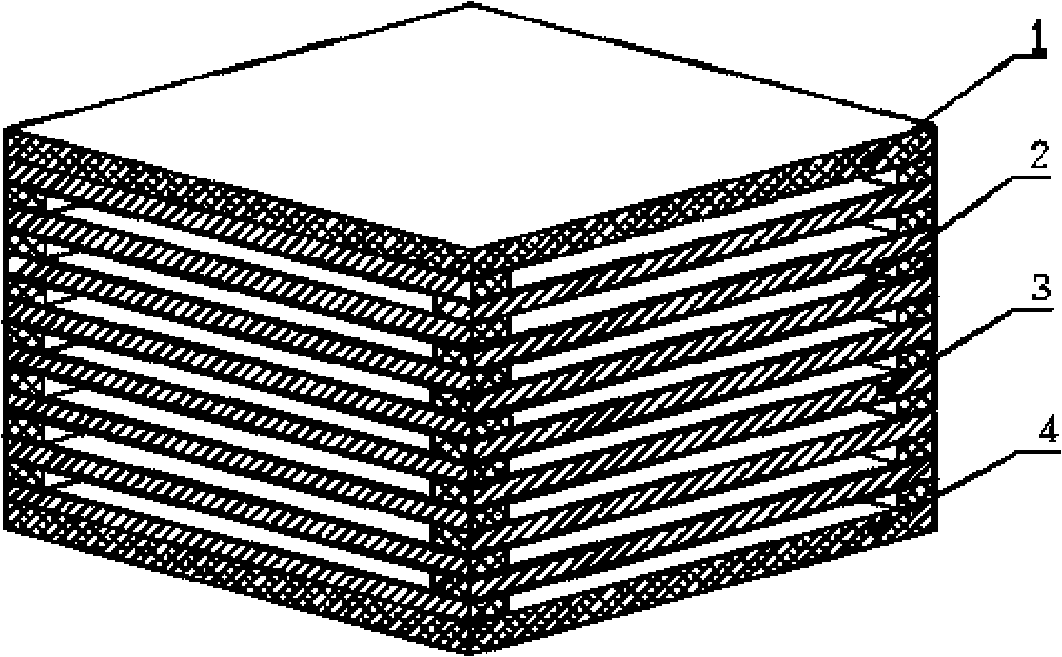 Core body of flat-plate heat exchanger for fresh air ventilator