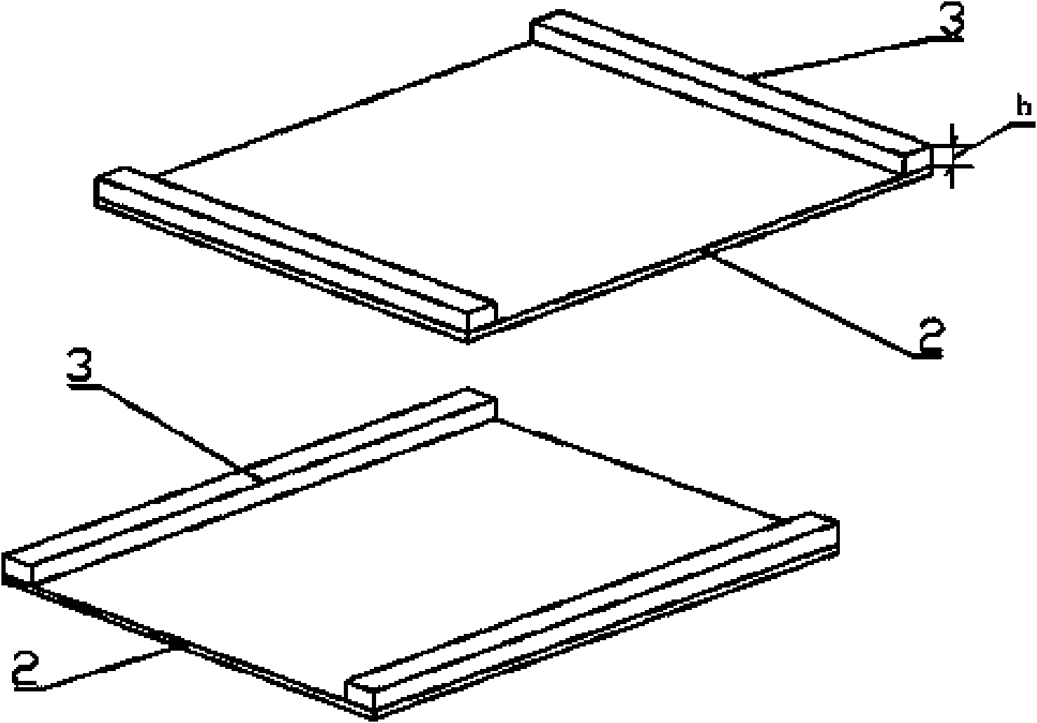 Core body of flat-plate heat exchanger for fresh air ventilator