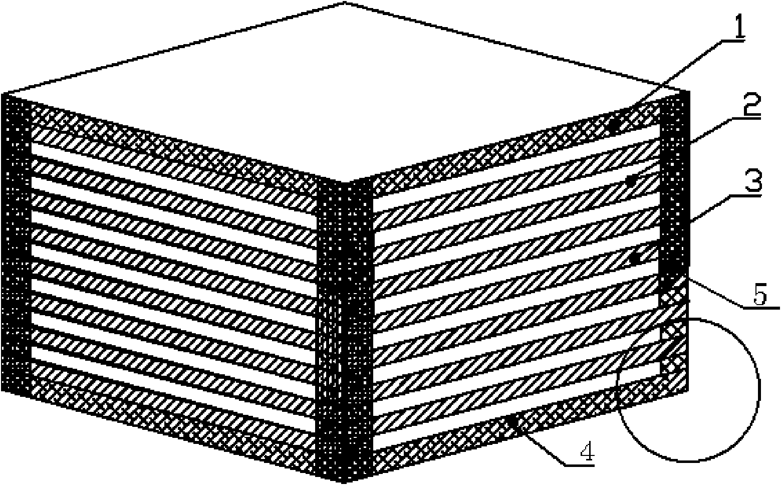 Core body of flat-plate heat exchanger for fresh air ventilator