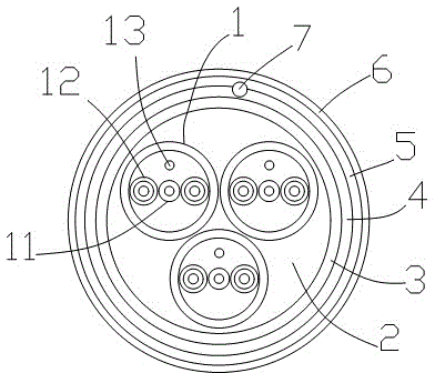 Tensile electric wire cable with reinforcement cores