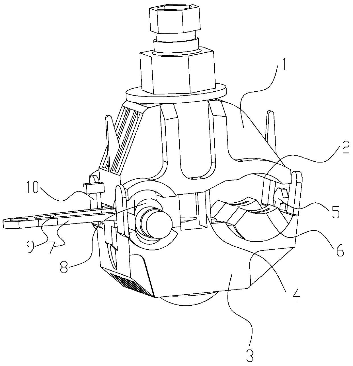 A wire clamp for fixing automobile wiring harness